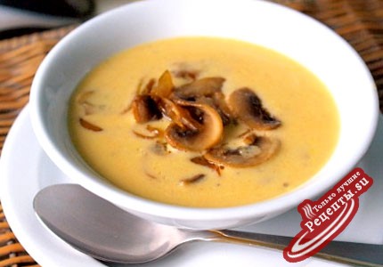 Суп с грибами и сыром