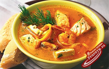 Рецепт рыбный суп с морепродуктами