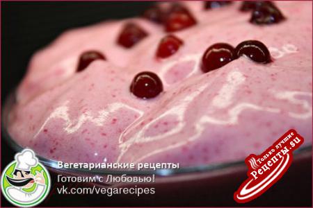 КЛЮКВЕННЫЙ МУСС С МАНКОЙ#Вегетарианские_десерты