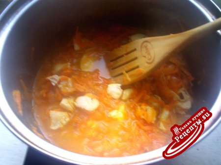 морковный суп-пюре + слоёные сырно-ветчинные рулетики к нему