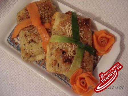 Сырные блинчики-пакетики