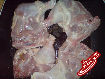 Куриные окорочка,маринованные -запечённые с итальянскими травками
