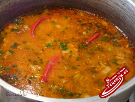 Суп из баранины, с нутом и перловкой (Chorba frik)