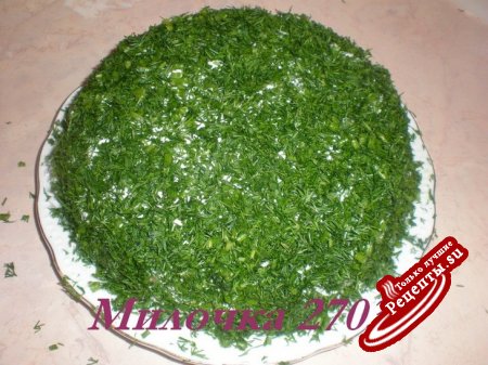 Салат-торт с кремом «Лесная поляна»