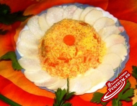 Морковный салат "Неудавшаяся ромашка"