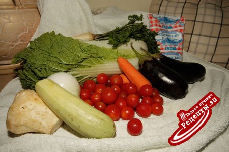Запечёные овощи под соусом Бешамель