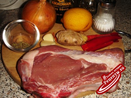 Пикантные стейки из свинины(гриль)