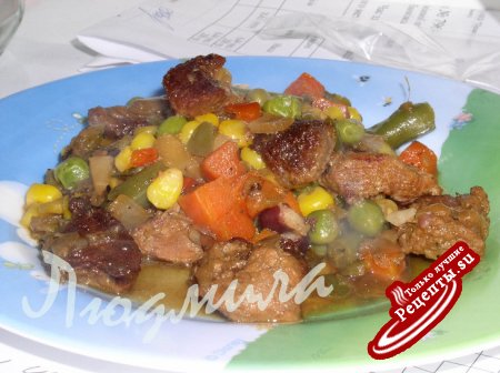 Говядина с овощами