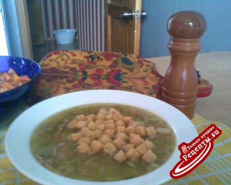 Суп гороховый со шпинатом