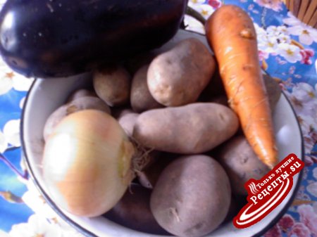 Картофель+баклажан=не совсем обычное рагу.