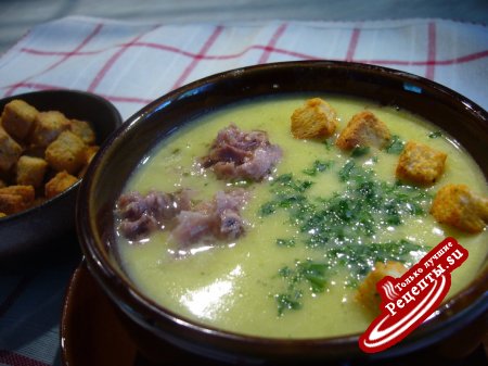 Картофельно-кабачковый суп-пюре с тунцом