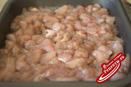 Трёхцветная куриная запеканка