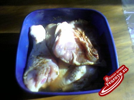 курочка в лимонном пиве и салат к ней