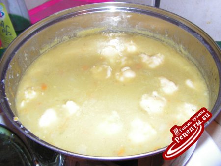 Гороховый суп без мяса c клецками