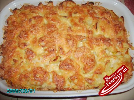 Картошка с фишштебхеноми (рыбные палочьки)