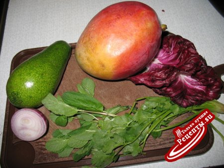 Салат "Экзотик " из авокадо и манго