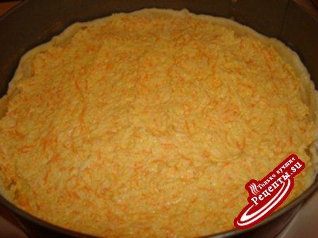 Сырно-морковный пирог