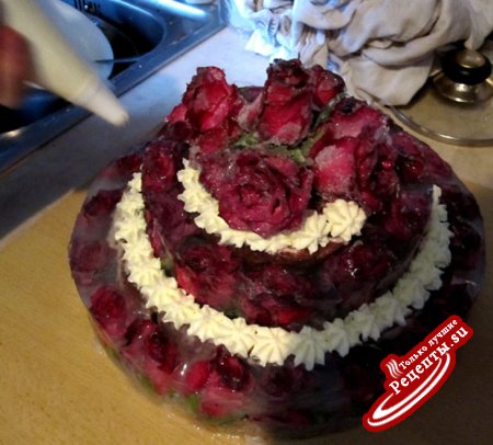 Торт "Стеклянная свадьба"
