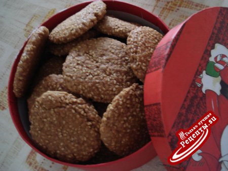 Ко встречe в Гиссене - КУНЖУТНО-КАРАМЕЛЬНОЕ ПЕЧЕНЬЕ для хрустенья!