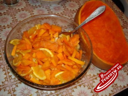 Консервированная тыква с апельсином