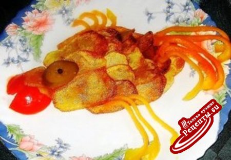 Жаренная картошечка "Рыбка" (просто форма подачи)