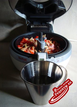 Мясо по-мадагаскарски, приготовленное в призовой фритюрнице Tefal~ActiFry.
