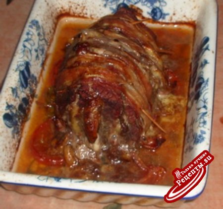 Говядина с начинкой запеченая