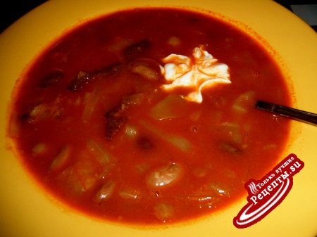 Суп- фасоль с капустой по венгерски- Szabolcsi k?poszt?s paszuly leves