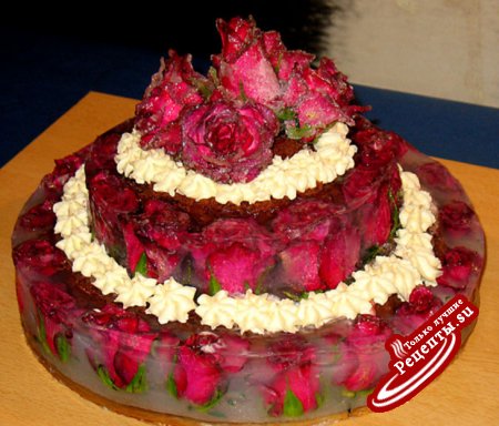 Торт "Стеклянная свадьба"
