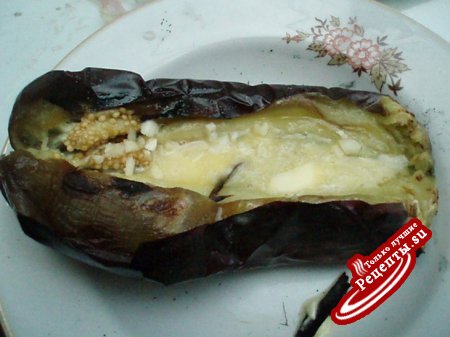Мясо на решетке с печеными баклажанами(каникулярный вариант)
