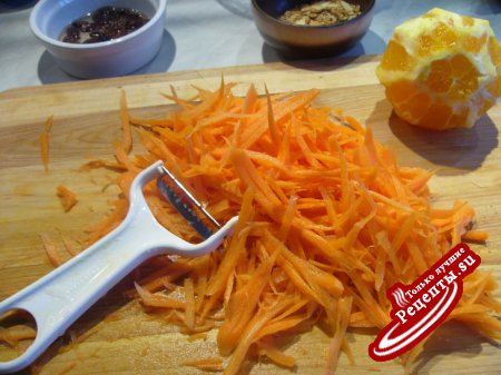 Морковно-апельсиновый салат "Оранжевая песня"