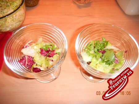 легкий салат с грушей