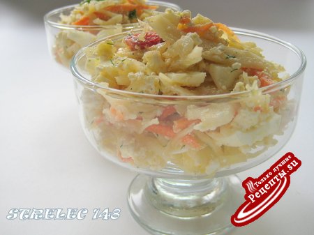 КапуСТный-ВкуСТный салат с творогом и яйцом.