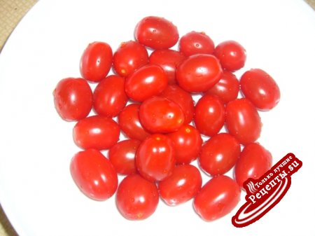 Гриль паприка с кремом Bonjour и помидорчиками cherry