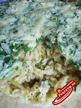 Лапшевник сырный с зеленью
