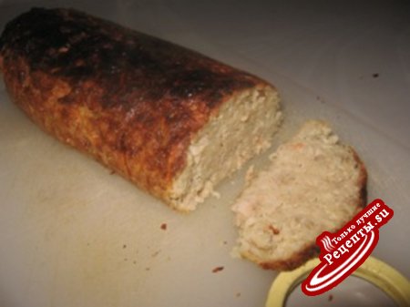 Мясной хлебец с вермишелью быстрого приготовления