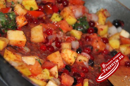 Курица с соусом "Шатни"