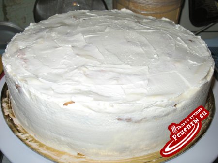 Торт из заварного теста с винным кремом.