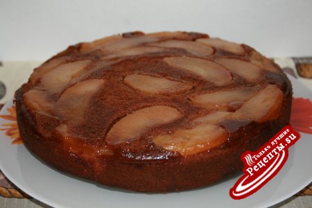 Кофейно-шоколадный пирог с яблоками