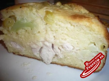 Куриная грудка с овощамии сыром в тесте