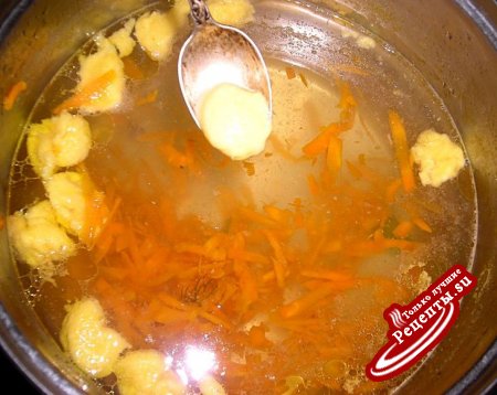 Супчик с украинскими клёцкаи " Кулинарное вдохновение"