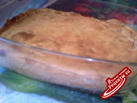 1001 яблочный пирог со сметанной заливкой