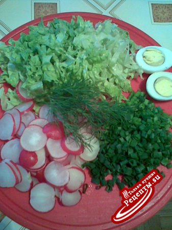 Салат из редиски с яйцом
