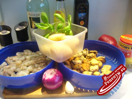 Картофельный салат с морскими фруктами