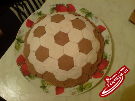 торт "Футбольный мяч"