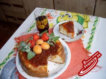 Абрикосово-клубничный пирог