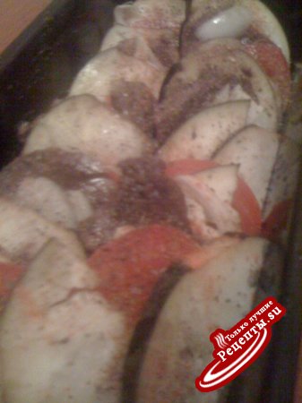 Мясное полено из говяжих и овощных медальонов