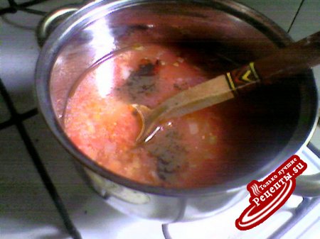 томатный суп с треской