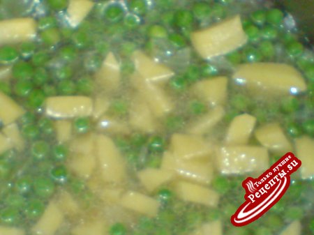 Суп-пюре из зелёного горошка(вариант)