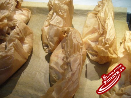 Имбирные куриные окорочка запеченные в пакетах